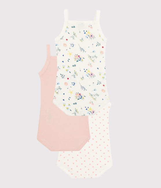Baby Girls' Bodysuits with Straps - 3-Piece Set variante 1