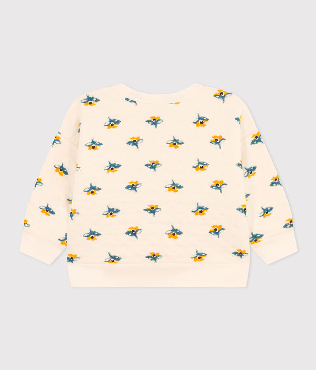 Babies' Tube Knit Sweatshirt Ecru/multicolor