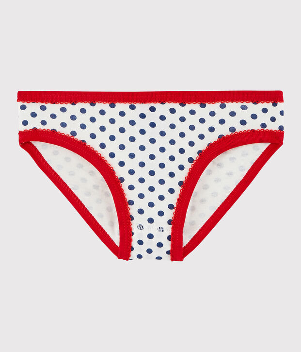 Girls' Cotton Knickers white/multicolor
