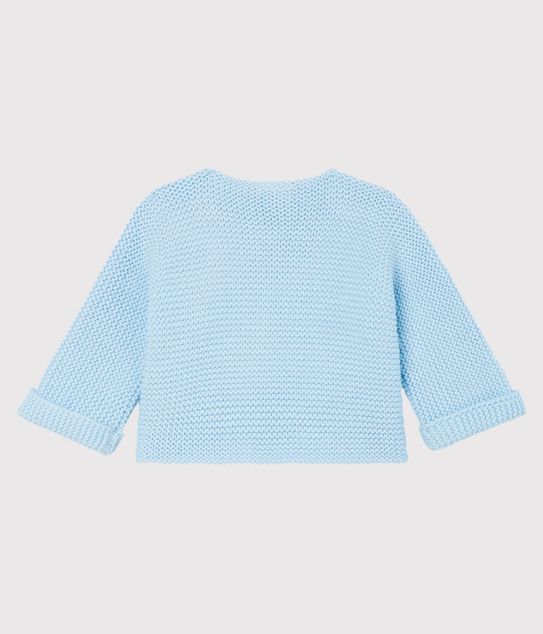 Babies' Cardigan Made Of 100% Cotton Knit blue