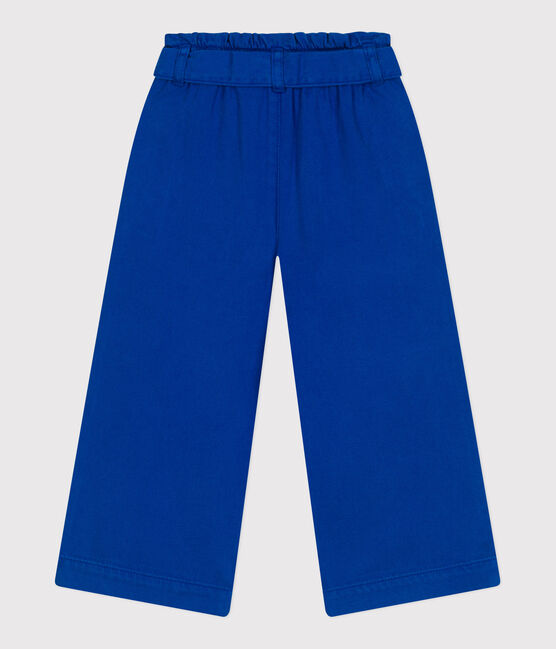 Children's cotton and Lyocell blend trousers. SURF blue