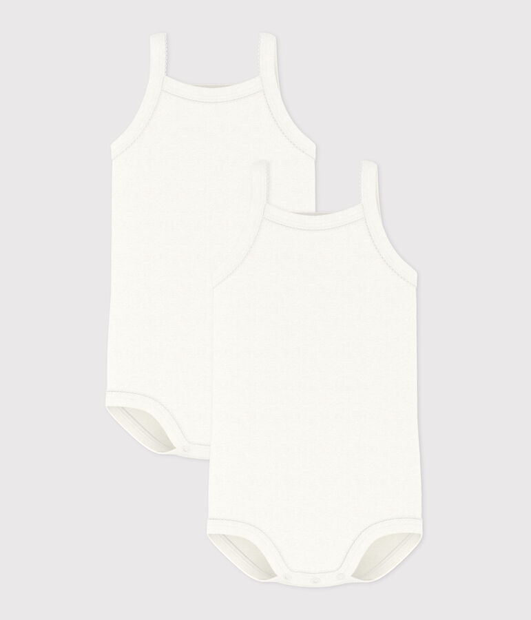 Baby Girls' Strappy Bodysuits - 2-Pack multicolor