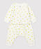 Babies' Organic Sun Print Tube Knit Clothing - 2-Piece Set MARSHMALLOW white/ORGE
