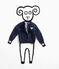Baseball jacket Jean Jullien SMOKING blue