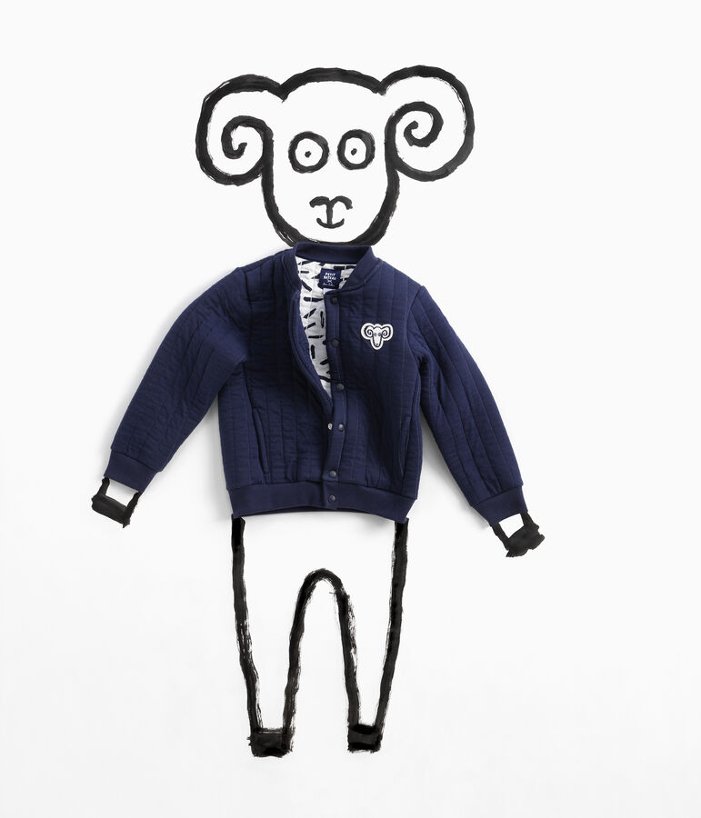 Baseball jacket Jean Jullien blue