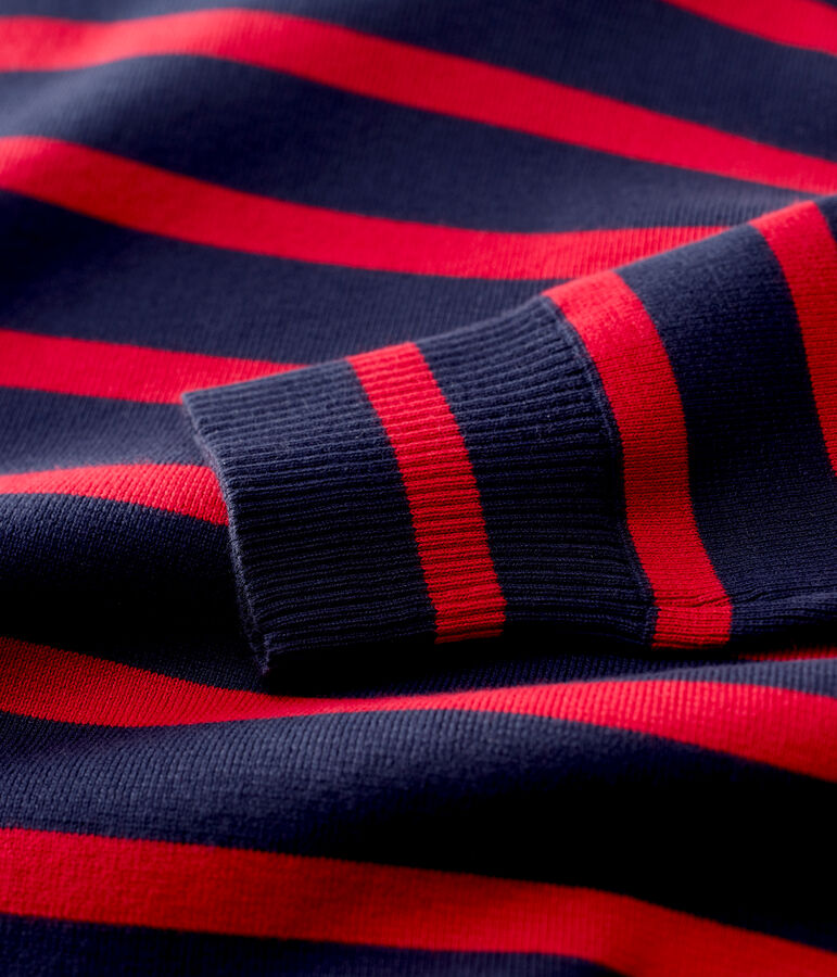 Women's Navy Cotton Jumper blue/red