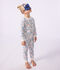 Children's floral print cotton fancy dress pyjamas white/multicolor