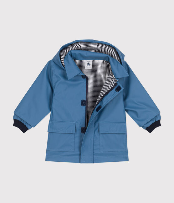 Babies' iconic raincoat BEACH blue