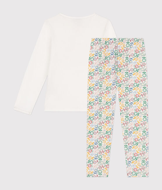 Children's cotton pyjamas. MARSHMALLOW white/MULTICO white