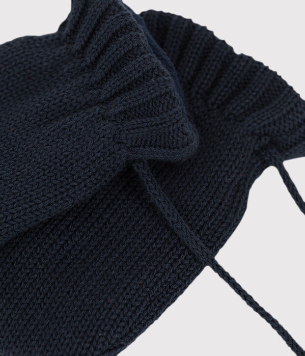 Babies' Knit Mittens with Recycled Fleece Lining SMOKING