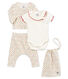 Baby girls' print clothing - 4-piece set