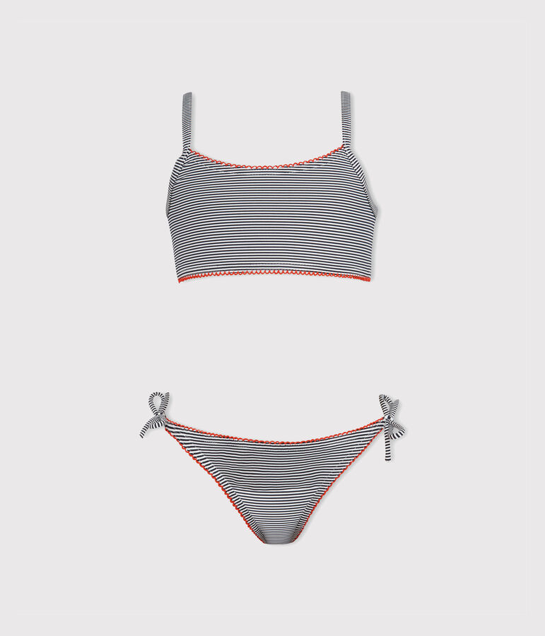 Girls' Two-Piece Swimsuit ABYSSE blue/LAIT white