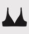 Women's spotted cotton and elastane bra BLACK black