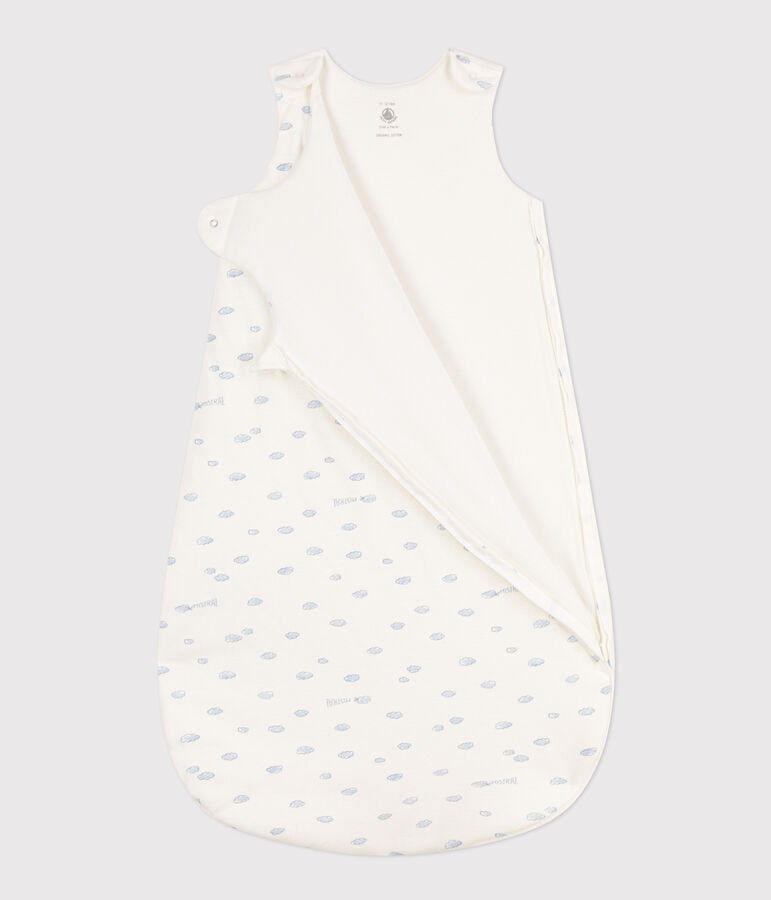 Cotton TOG 2-Rated cloud-pattern sleeping bag white/multicolor