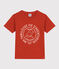 Boys' Short-Sleeved Cotton T-Shirt HARISSA red