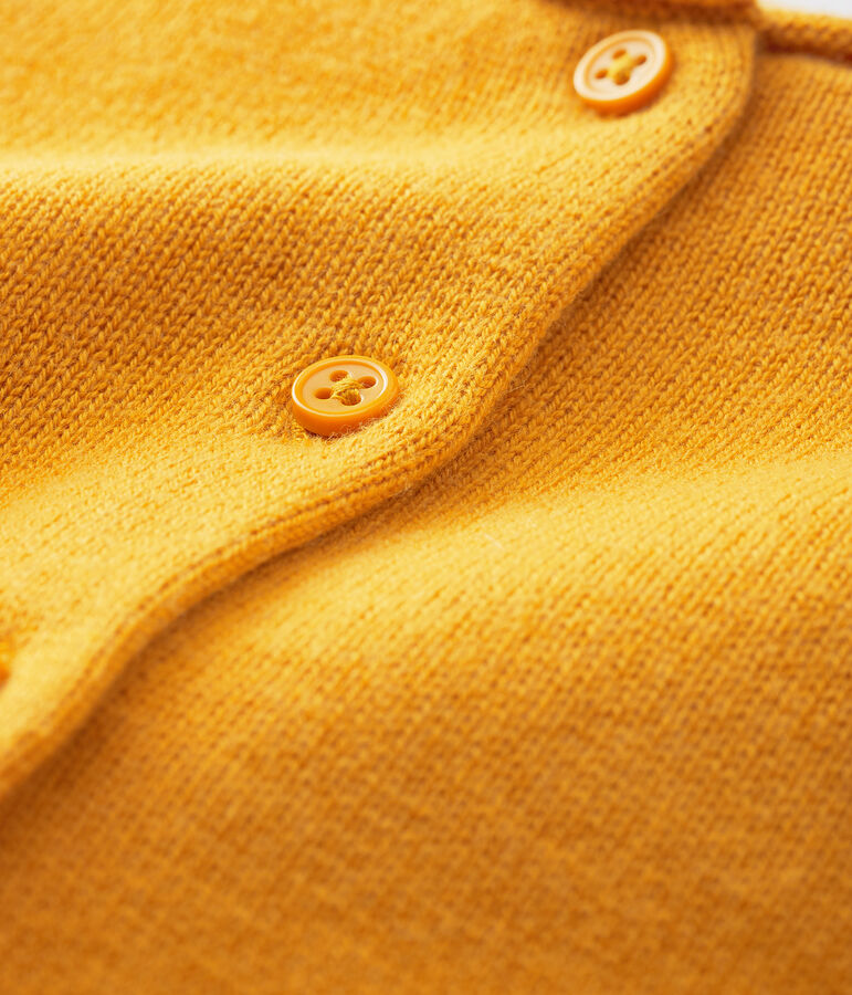 Baby girl's long-sleeved cardigan yellow