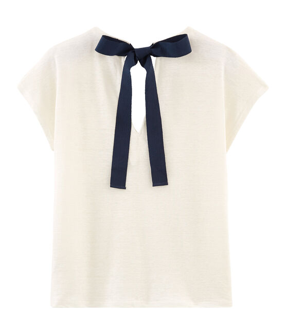 Women's Linen T-Shirt MARSHMALLOW white