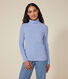Women's iconic roll neck T-shirt in decorative rib knit