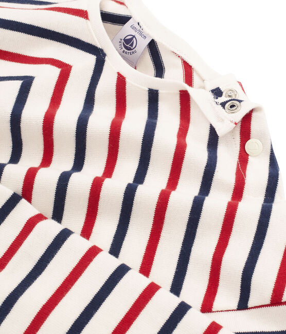 Girls' breton Top MARSHMALLOW white/MULTICO white