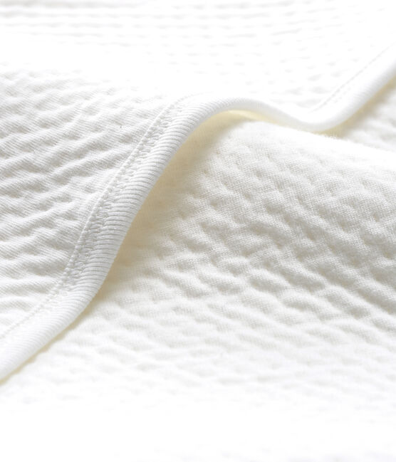 Babies' Tube Knit Blanket MARSHMALLOW white