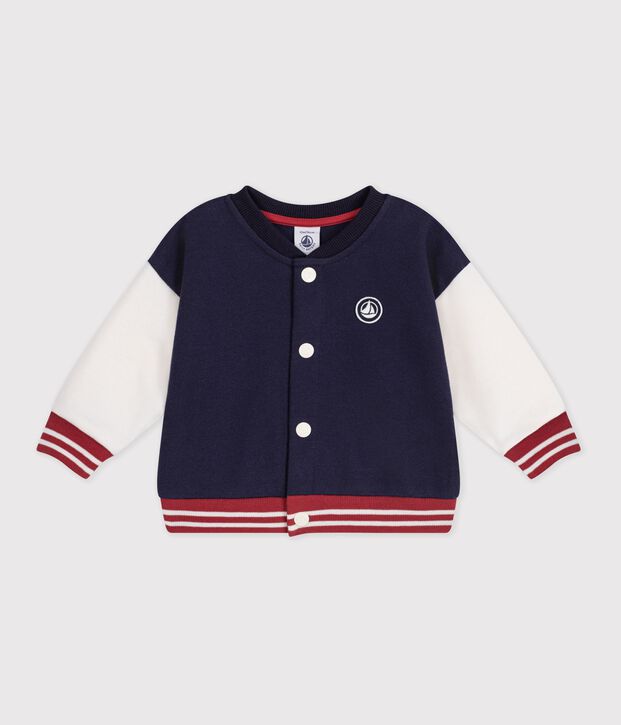 Two-tone cotton baby teddy blue/ecru