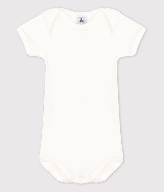 Baby Girls' Short-Sleeved Bodysuit MARSHMALLOW white