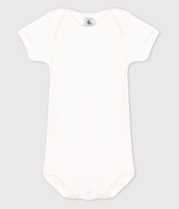 Baby Girls' Short-Sleeved Bodysuit white