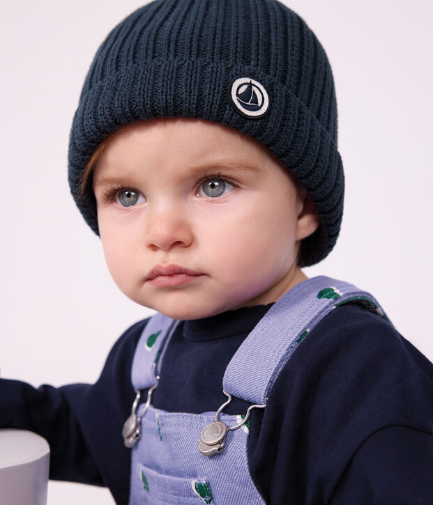 Babies' Knit Hat with Fleece Lining SMOKING