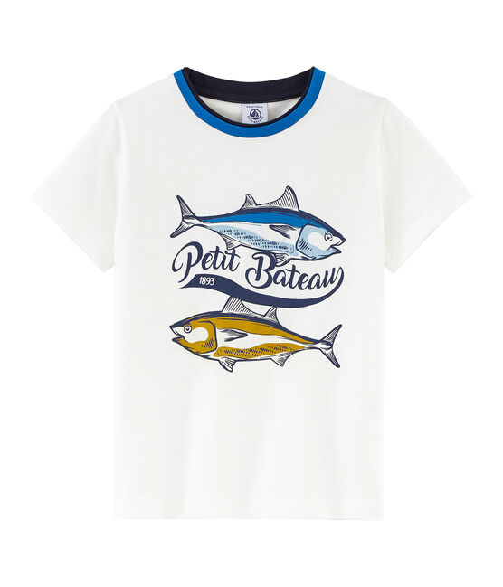 Boys' Short-sleeved T-shirt MARSHMALLOW white