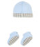 Baby boy's hat and booties set FRAICHEUR blue