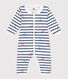 Babies' footless cotton pyjamas with a Paris-themed collar