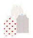 Little girl's strap vest trio
