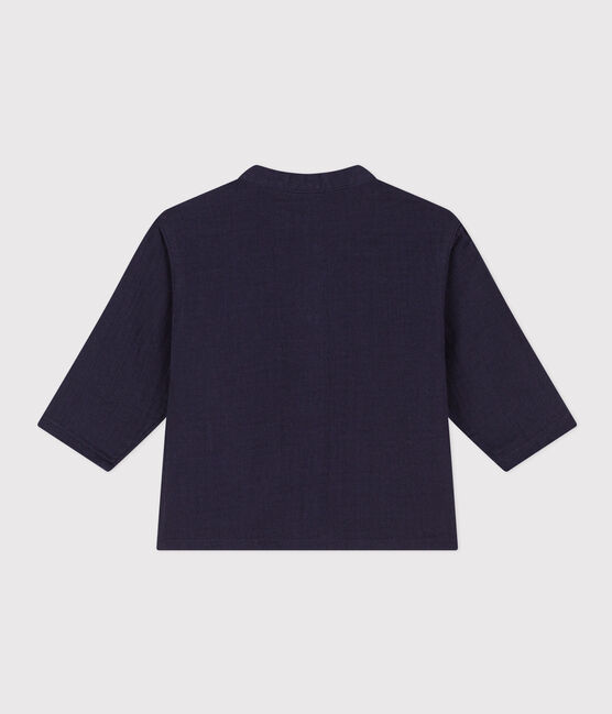Babies' Cotton Gauze Shirt SMOKING blue