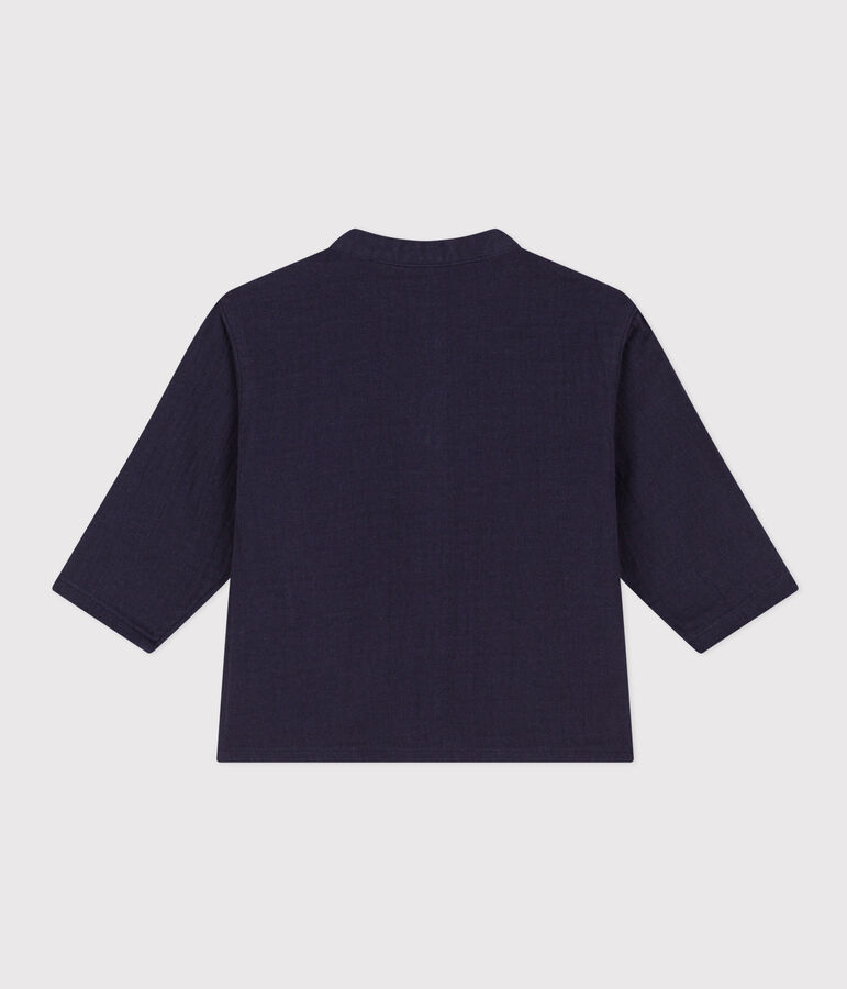 Babies' Cotton Gauze Shirt blue