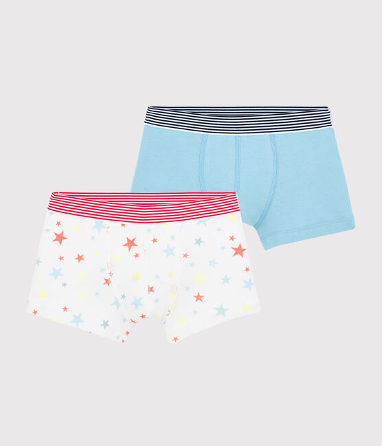 Boys' Multicoloured Starry Organic Cotton Boxer Shorts - 2-Pack variante 1