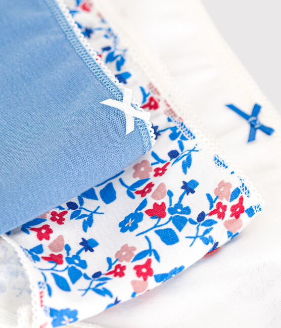 Children's floral-patterned cotton shorties - 3-pack variante 1