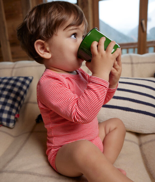 Babies' Christmas Tree Themed Long-Sleeved Cotton Bodysuits - 3-Pack multicolor