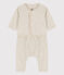 Babies' Padded Cotton Clothing - 2-Piece Set MONTELIMAR CHINE beige