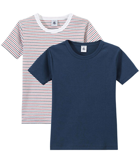 Set of 2 boys' short-sleeved t-shirts LOT white