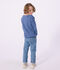 Children's stripy cotton Breton top blue/blue