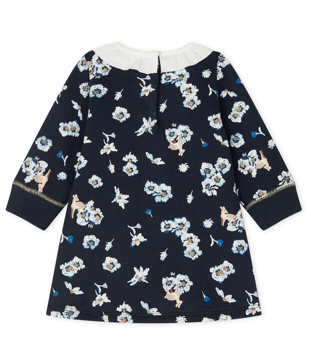 Baby Girls' Long-Sleeved Print Dress blue/multicolor