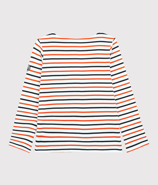 Women's Breton Cotton Top MARSHMALLOW white/SMOKING /CAROTTE
