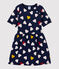 Girls' Short-Sleeved Tube Knit Dress SMOKING blue/MULTICO white