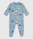 Babies' brushed fleece printed pyjama suit with a back opening