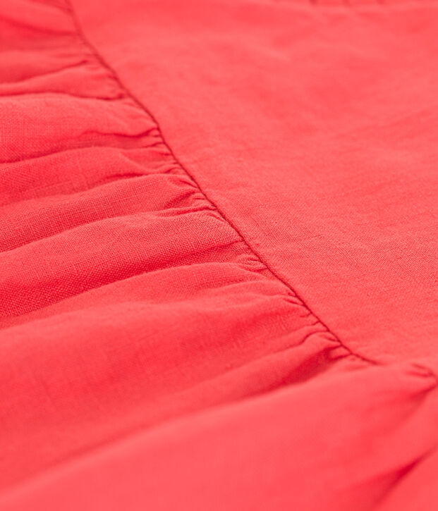 Babies' Sleeveless Linen Dress orange