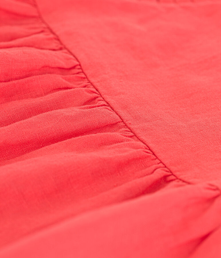 Babies' Sleeveless Linen Dress orange