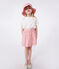 Children's floral cotton skirt CHARME pink/MARSHMALLOW white