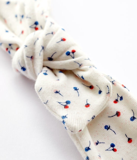 Girls' Cotton Hairband MARSHMALLOW white/MULTICO white