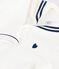 Babies' footless cotton pyjama suit with a sailor collar MARSHMALLOW white