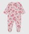Babies' floral-print tube knit pyjama suit JOLI pink/MULTICO white